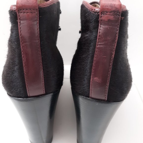 Marc Jacobs Chrome Dyed Calf Hair High Wedge Ankle Booties - Picture 3 of 6